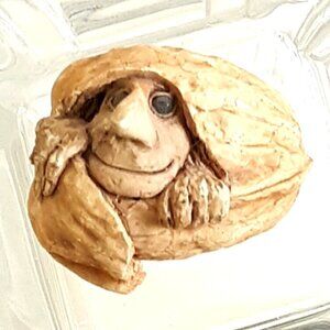 Clarecraft Walnut Shell Troll Figurine Nutcase Man Fantasy